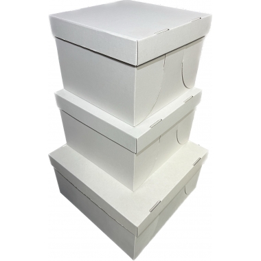 Pudełko na tort- Jednostronnie bielone - 240x240x170